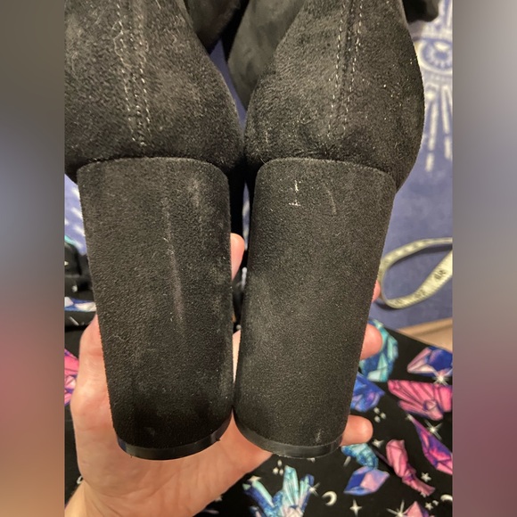 Mix no 6 over the knee black Effie chunky boot sz 9 suede like platform tall - Picture 5 of 14